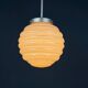 Vintage pink glass pendant lamp, Italy, 1950s