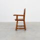 Rustic carved oak Iberian side chair, Spain ca. 1900