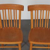 Set of 4 wooden chairs, 1960.