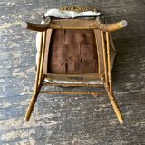 Chair in gilded wood and linen Napoleon III
