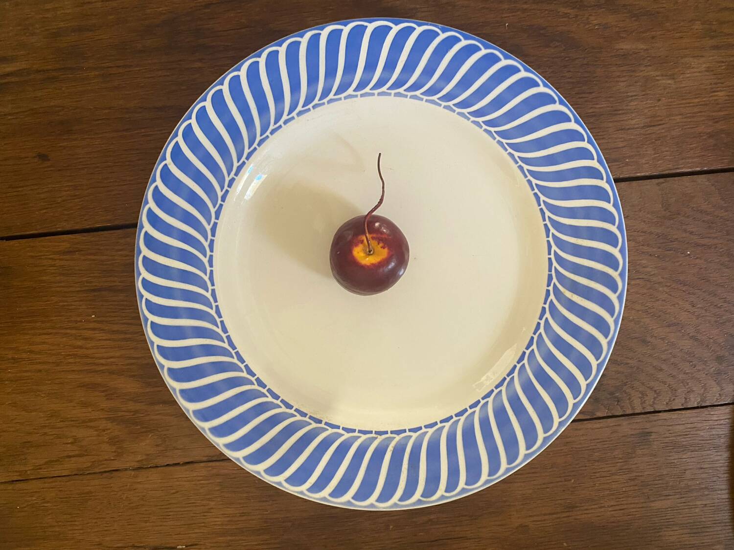 Plat rond de service Jacquot Digoin Sarreguemines.