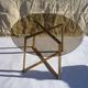 Smoked glass bronze dining table