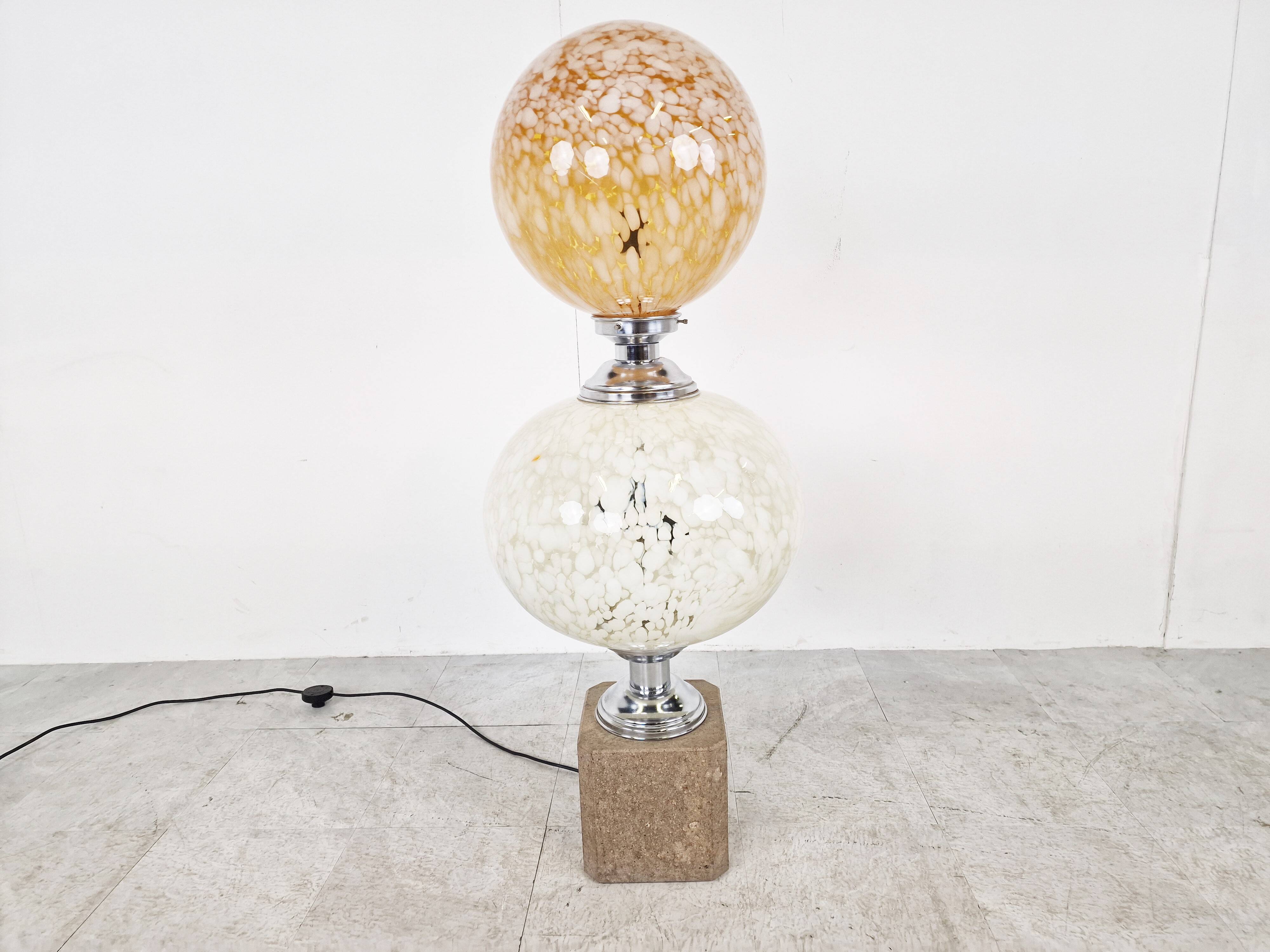 Vintage Mazzega floor lamp with marble, 1960s