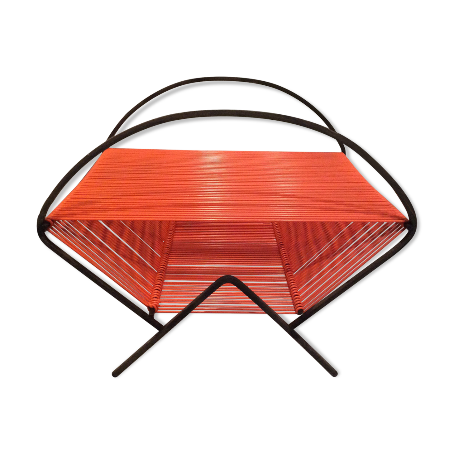 Range vinyls in orange scoubidou from the 50s 60s