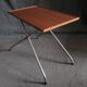 Danish teak and aluminium adjustable wine or side table, 1960s