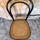 Bistrot wood & seat canned chair 70s vintage
