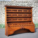 Vintage wood cabinet, high shelf, kitchen storage, countryside