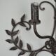 pair of grey patinated iron wall sconces