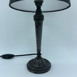 Decor de roses era Art Deco silver bedside lamp