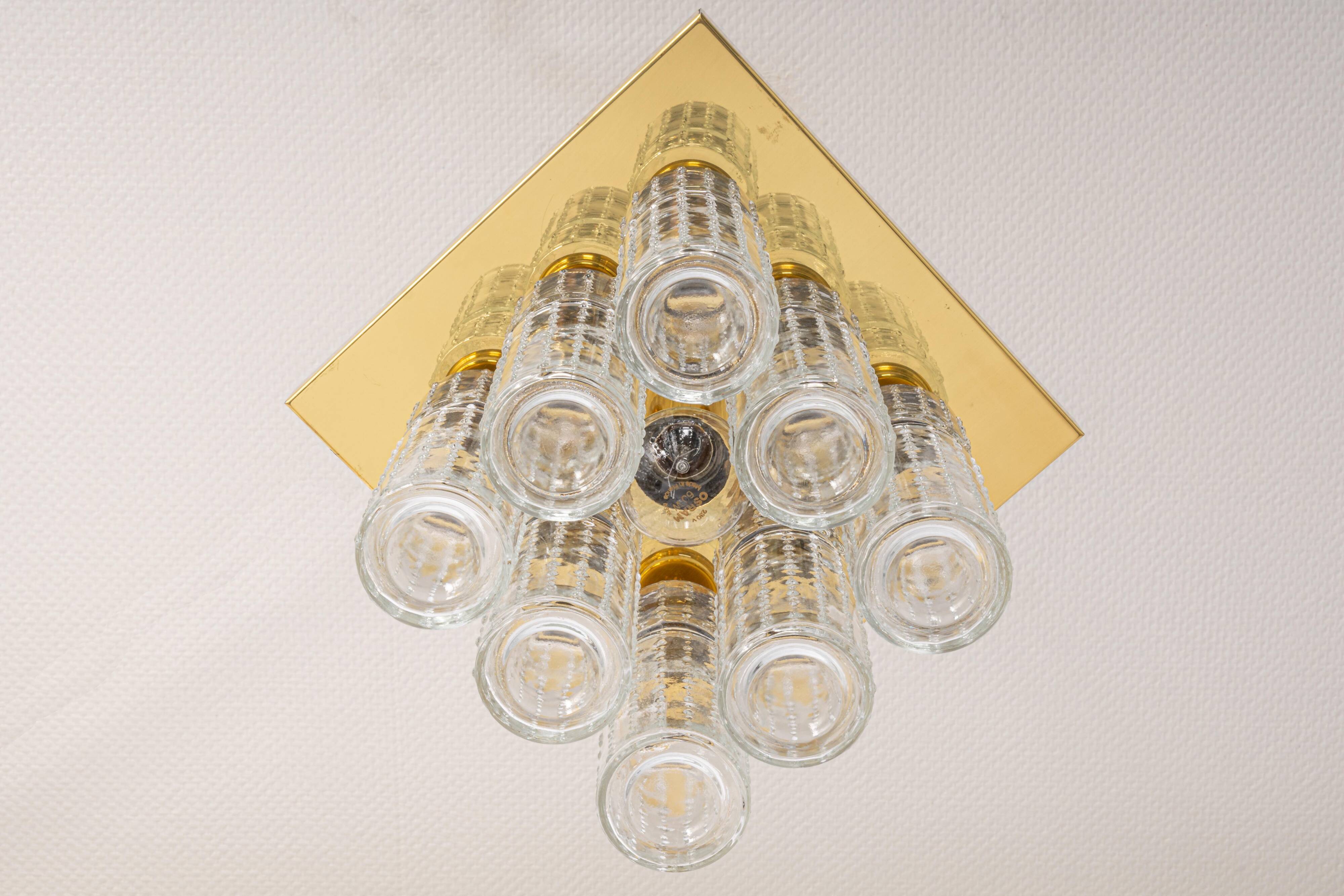 Glass ceiling lights Limburg, Germany, 1970s