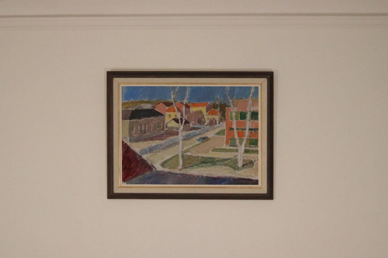 Swedish Oil on Panel – “Street Jämtland” by John Hedman (1913–1994)