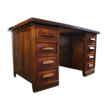 Administration desk open double face oak