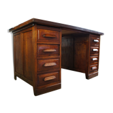 Administration desk open double face oak