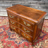 Commode de style Louis XV en bois naturel XIX eme siècle