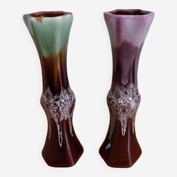 Vallauris flamed soliflore vases