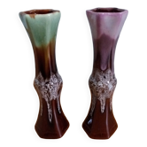 Vases soliflores flammés Vallauris
