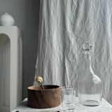 Very large glass decanter with spinning top H36