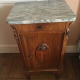 Table de chevet Louis Philippe avec marbre
