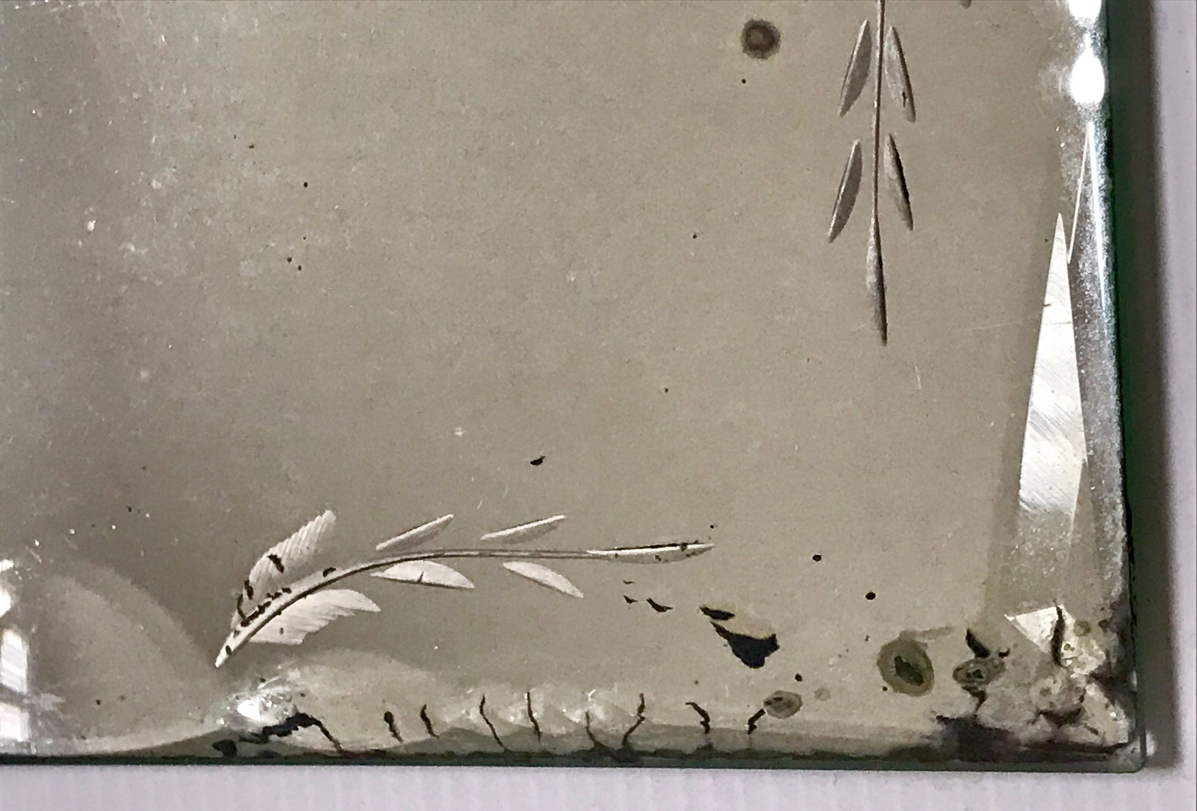 Mirror beveled and serious vintage 30 X 24cm