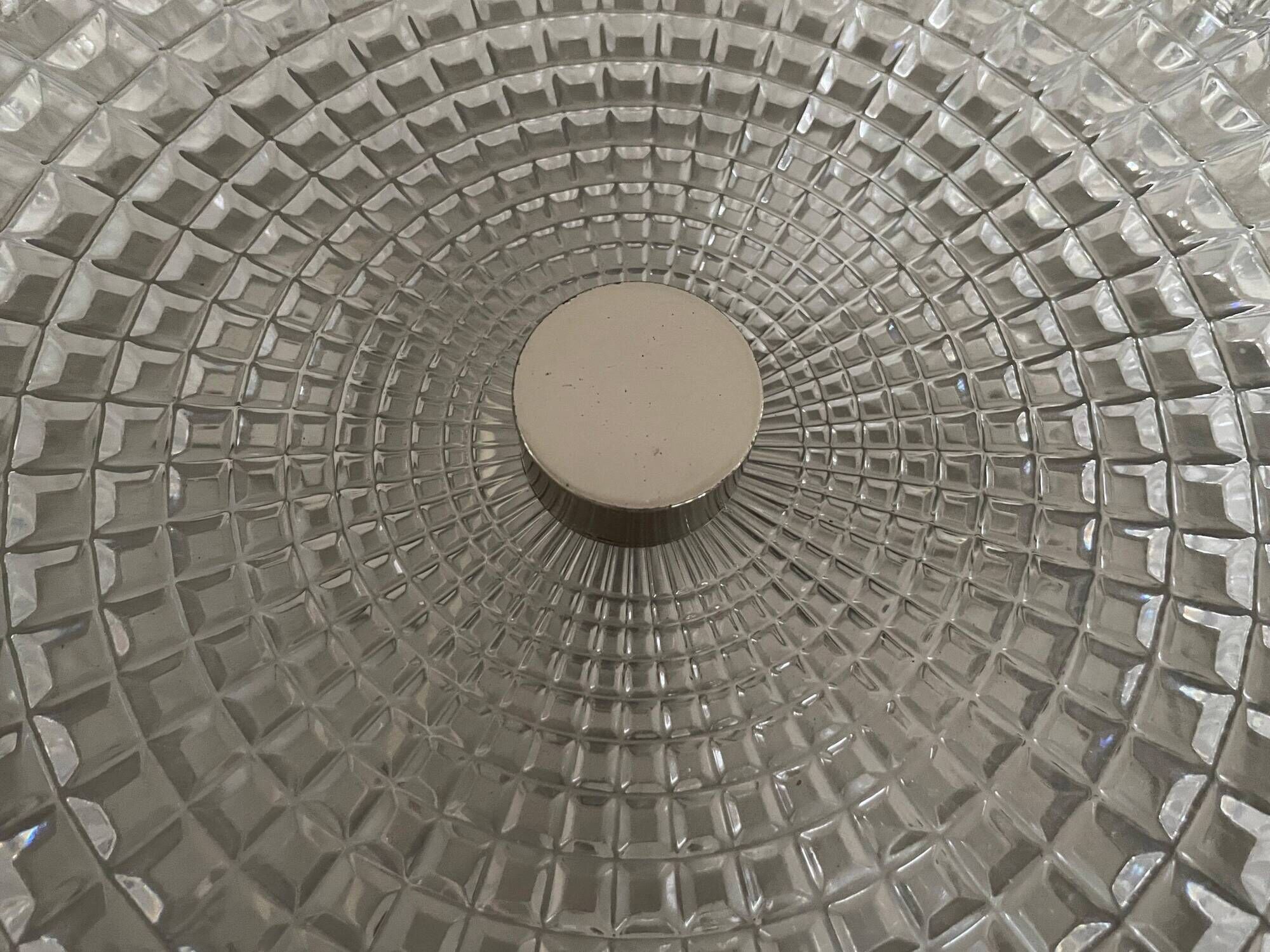Flush mount crystal glass ceiling light from the mid-century, 1960s, Germany