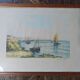 Alphonse Laffite. Aquatint old rigging in the bay.
