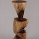 Solid wood sculptural side table, original contemporary design, logniture