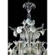 Luxury Romantic Venetian Floral Murano Glass Chandelier in White & Clear