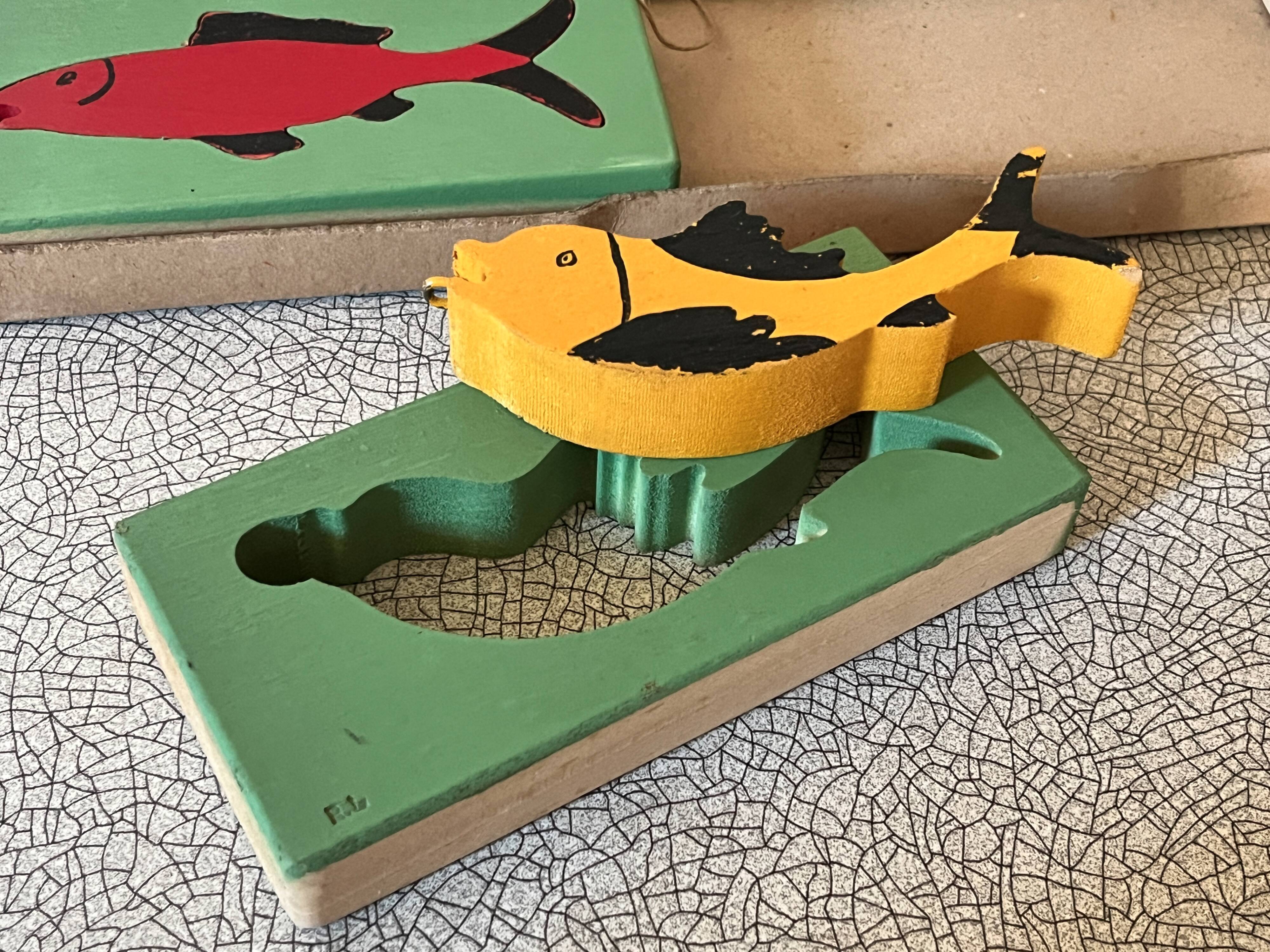 Vintage game, Fishing game and puzzle in original box