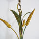 Masca's wheat ear chandelier in aged green and gold metal, 3 fires, year 70/80