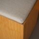 6 minimalist plywood stools with cushions, 1990s