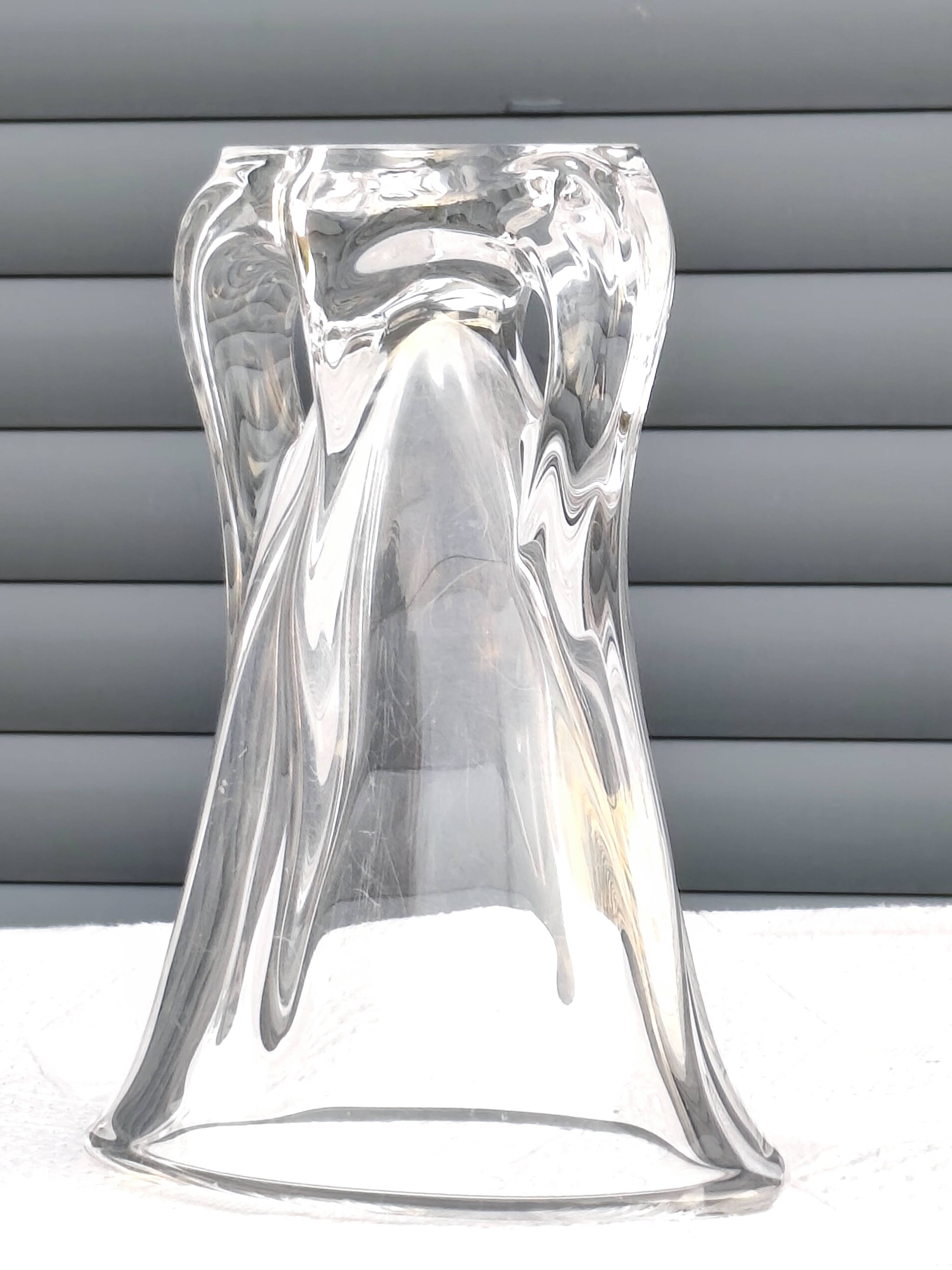 Crystal vase from the 1960s/70s, signed