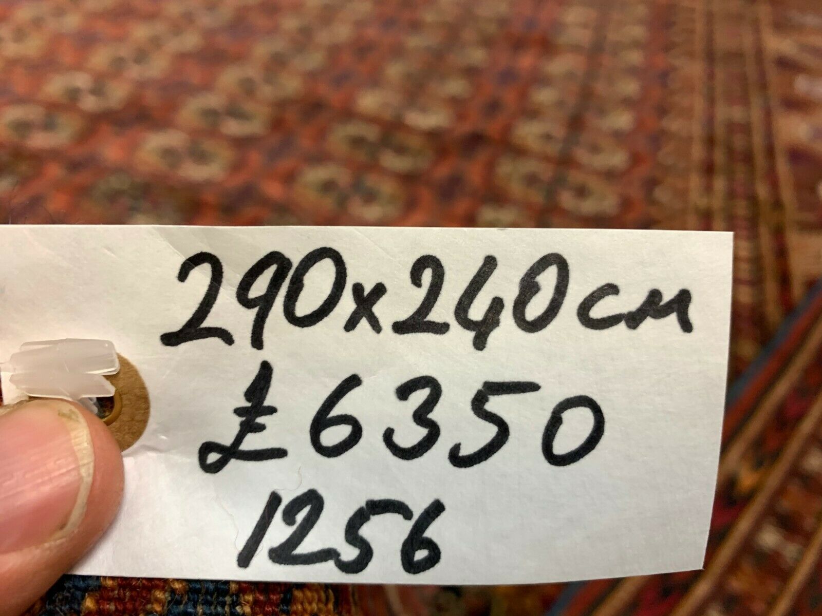 Turkmen tekke main carpet, 290x240 cm