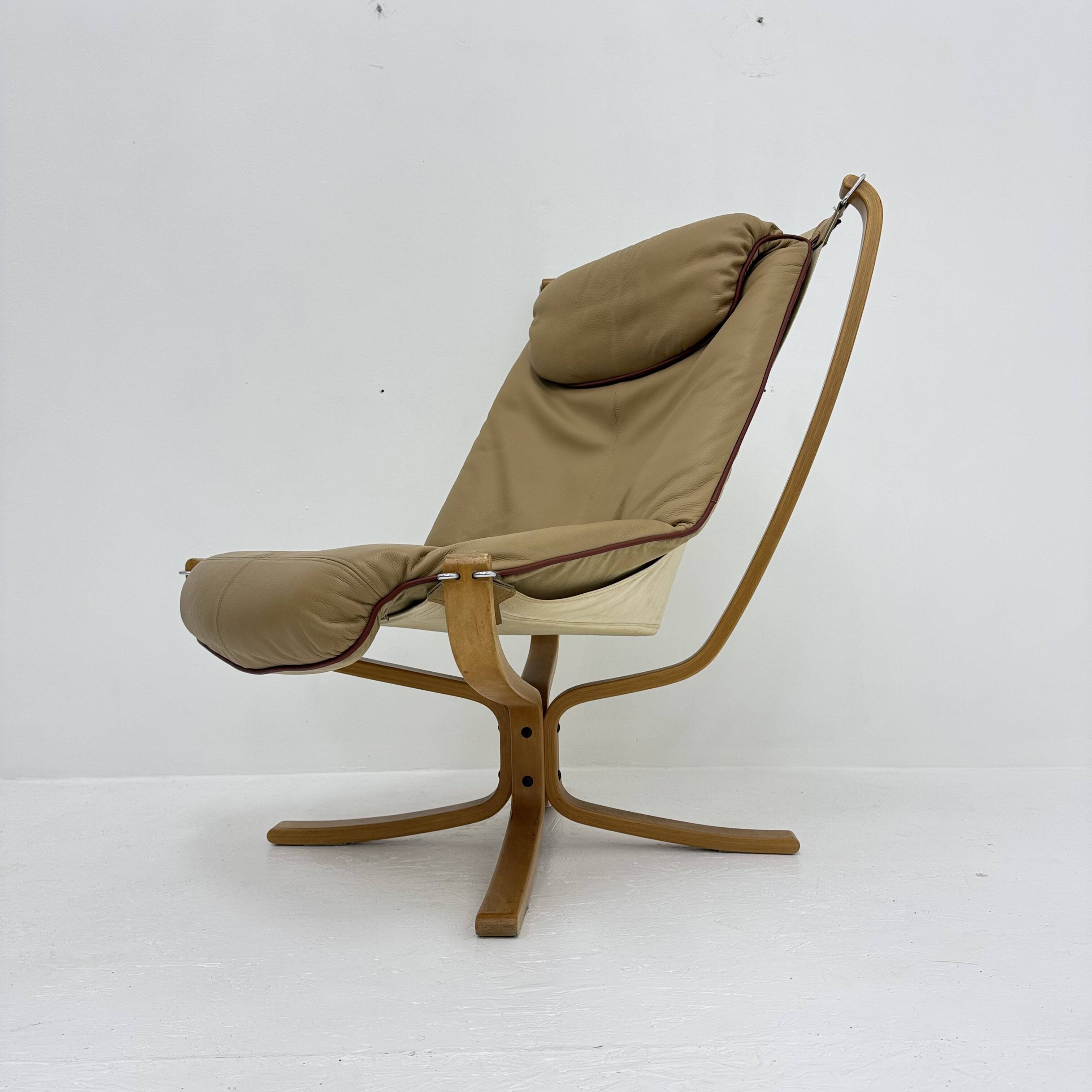 Falcon Leather Lounge Chair by Sigurd Ressel for Vatne Møbler, 1970s