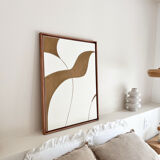 Cream and camel relief table.