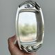 Antique shiny metal butter dish
