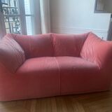 Canapé Le Bambole in coral velvet by Mario Bellini for B&B Italia,