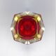 1960s Gorgeous Red and Yellow Ashtray or Catch-All By Flavio Poli for Segus
