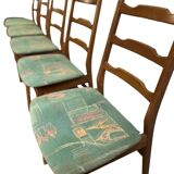 Suite of 5 vintage chairs
