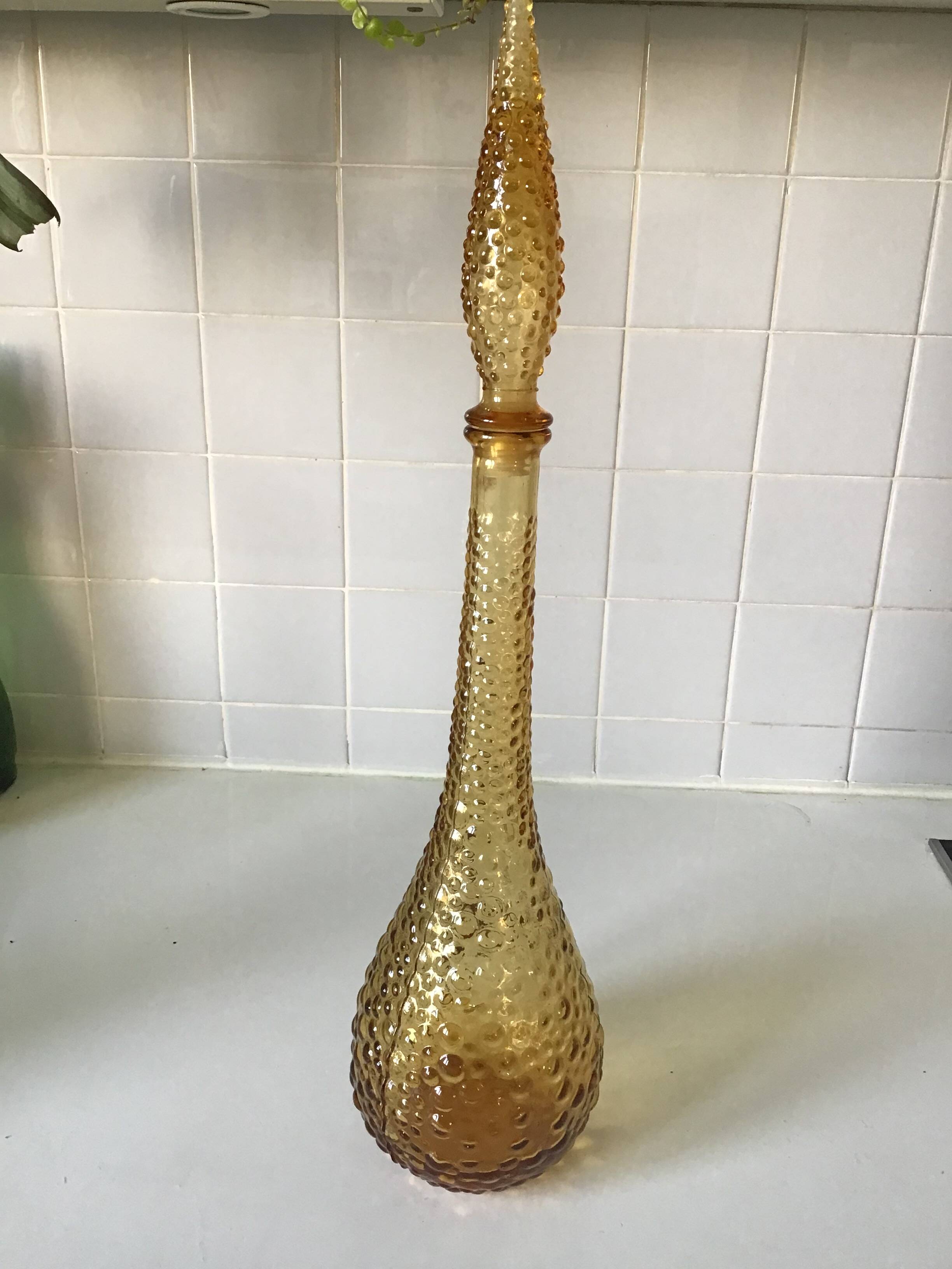 Large yellow-brown Empoli bottle