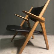 CH28 Sawbuck Lounge Chair by Hans Wegner for Carl Hansen & Søn, 1950s