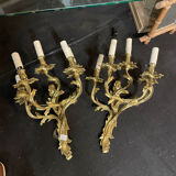 Pair of bronze sconces