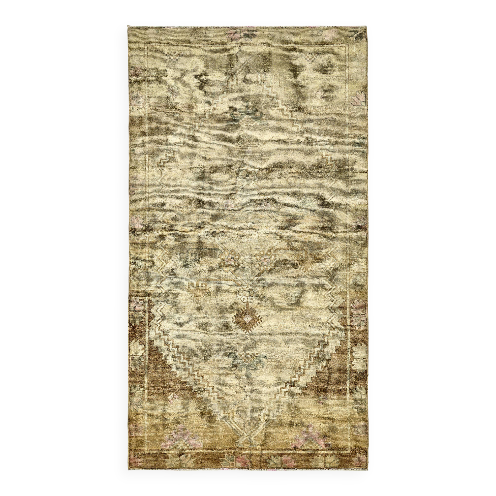 Turkish Vintage Anatolian Rug 120 cm x 217 cm