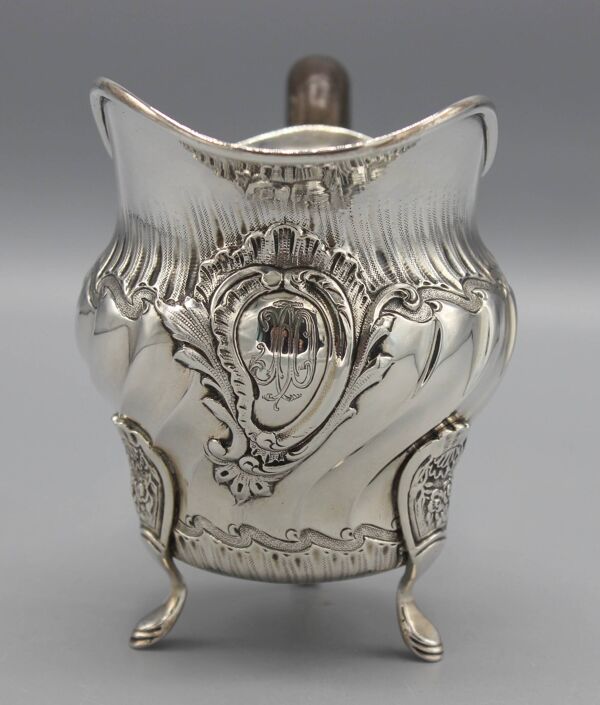 Ancien pot a lait cremier en argent massif minerve maison cardeilhac paris xix