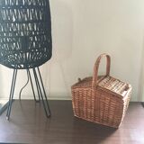 Double flap wicker basket