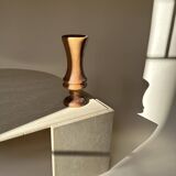 Travertine eye-shaped coffee table