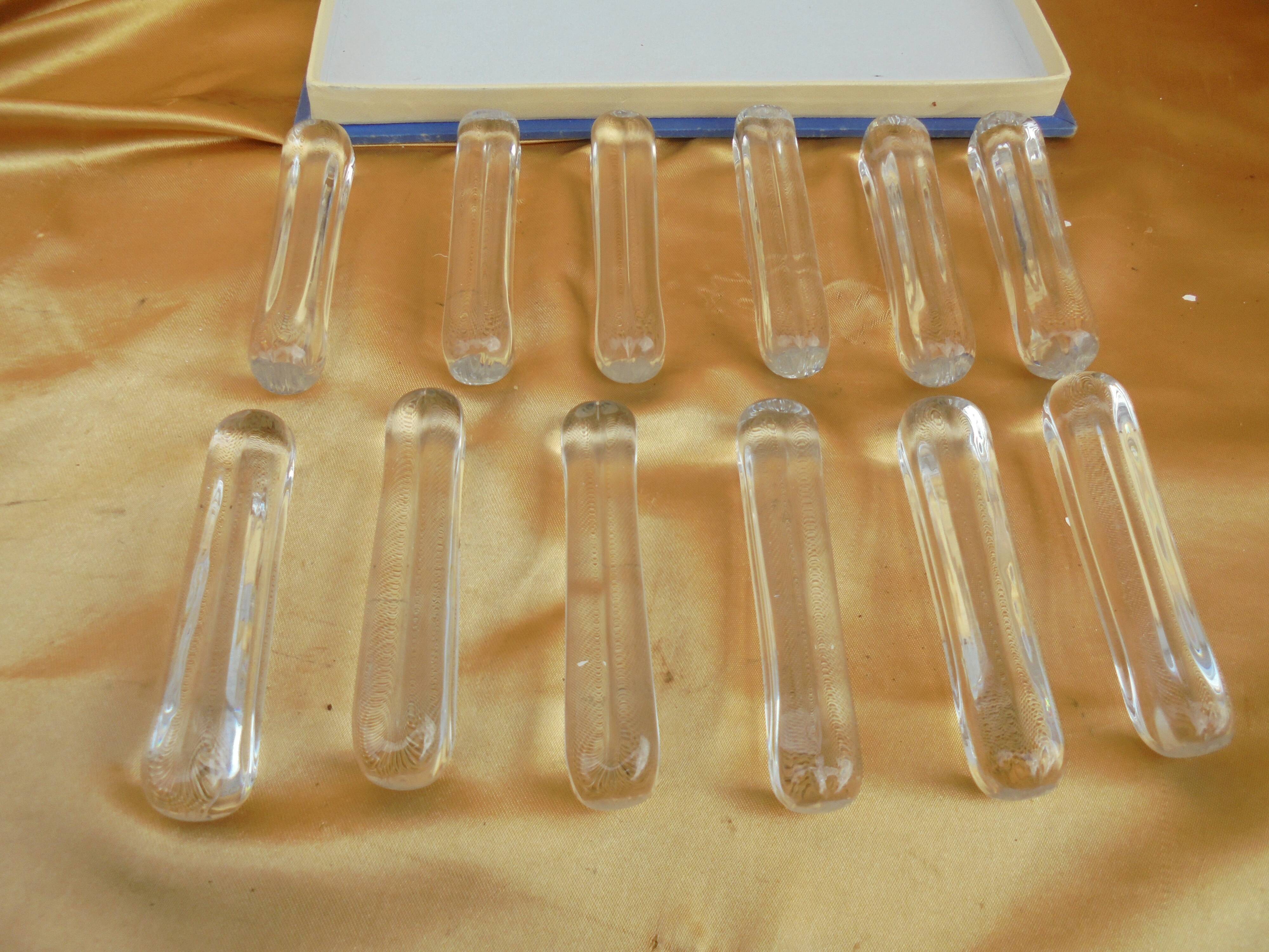12 daum crystal knife holders