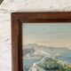 Oil painting on wood seaside landscape signed 40s-50s