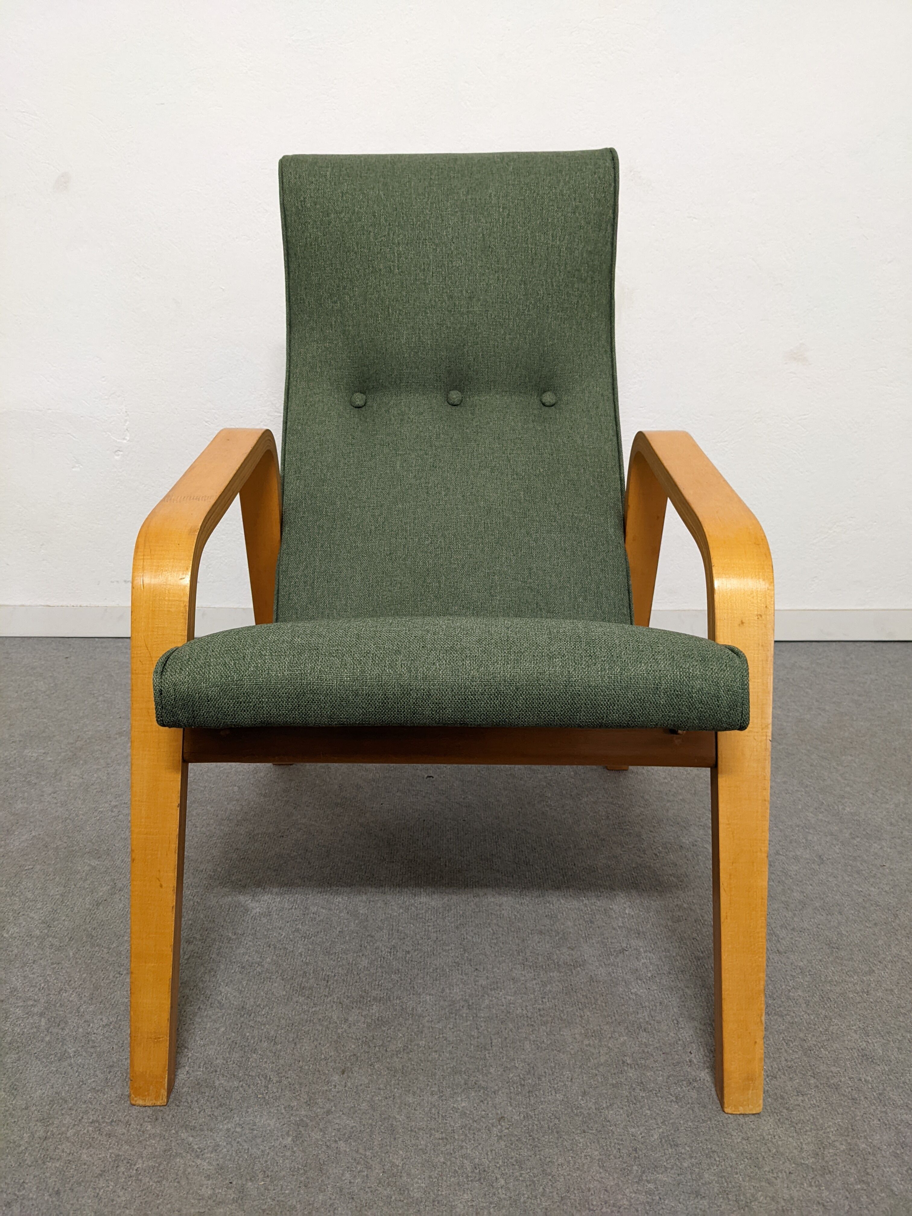 Paire de fauteuils en bois courbé des années 50/60