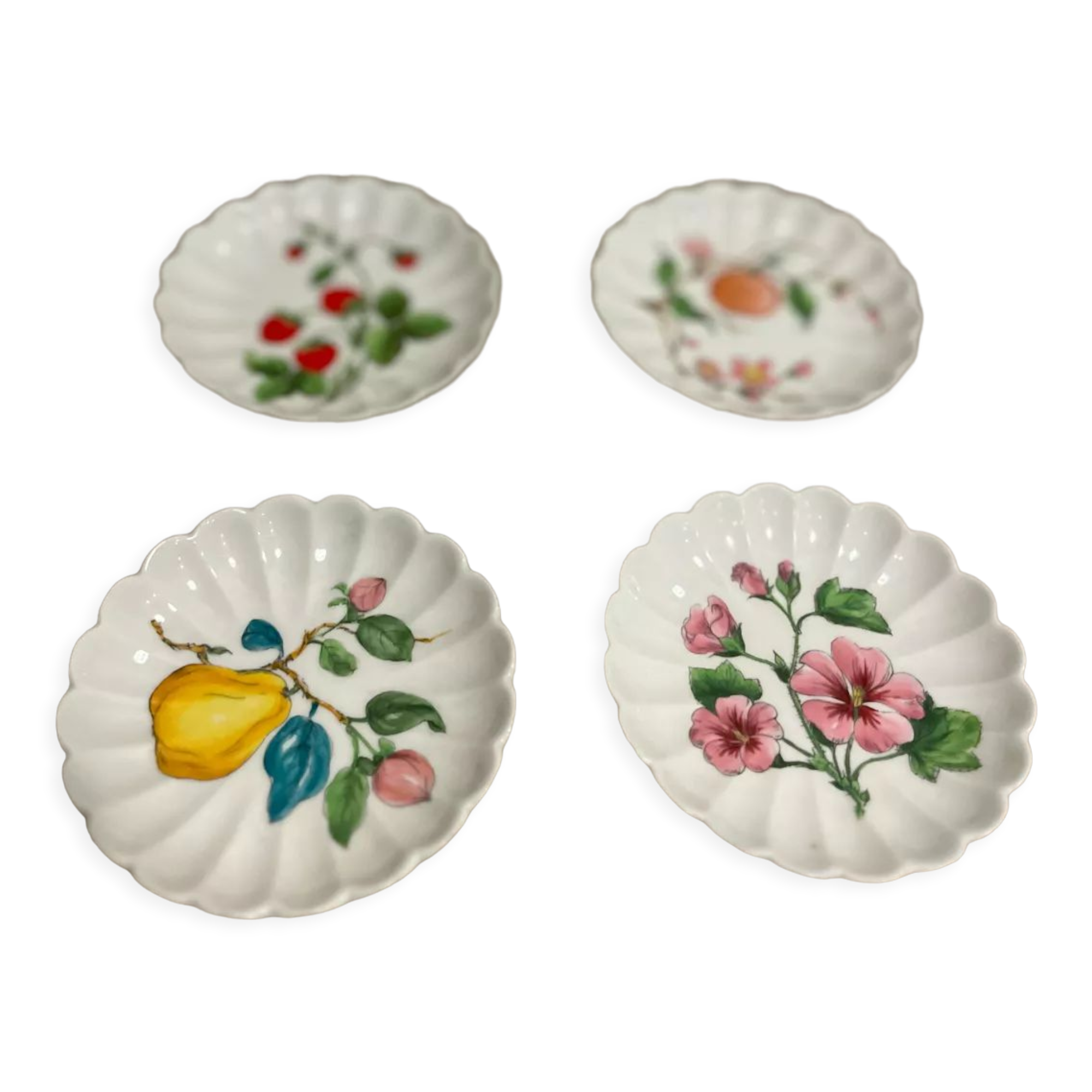 Set of 4 porcelain plates from Limoges 1980