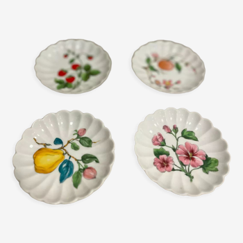 Set of 4 porcelain plates from Limoges 1980